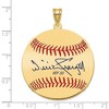 Black Bow Jewelry 14K Gold Plated Willie Stargell Signature LG Enamel Baseball Pendant - 4 of 4
