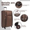 KWPZQEB Softside Lightweight Luggage Travel Set of 4, Expandable Luggage Set with Exterior Dual Pockets, Wheels & Lock, 20/24/28/32 IN - 3 of 4
