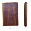 Generic Leather Passport Holder for Men and Women - Handmade Vintage Travel Wallet - 3 of 4