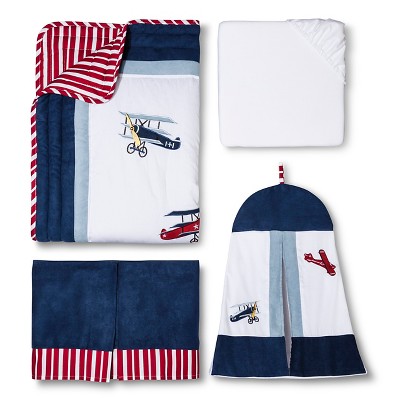 vintage aviator crib bedding