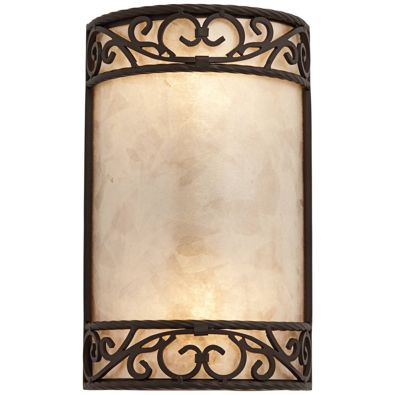 John Timberland Natural Mica Rustic Wall Light Sconce Walnut Brown Metal Scroll 7 3/4" Fixture for Bedroom Bathroom Vanity Reading Living Room House, 5 of 9