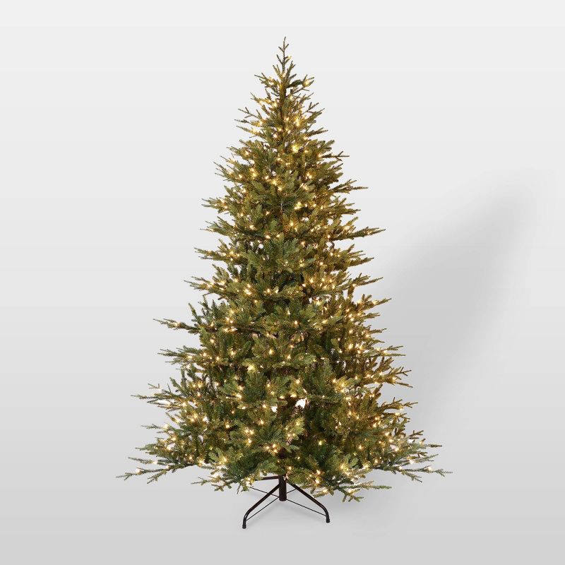 7.5ft Pre-Lit Full Berkshire Fir Artificial Christmas Tree - Puleo, 1 of 5