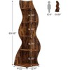 BABYYER Wavy Corner Shelf, 5-Tier Wooden Bookcase, Multifunctional Display Storage Rack with Adjusted Shelves for Living Room and Office - 4 of 4