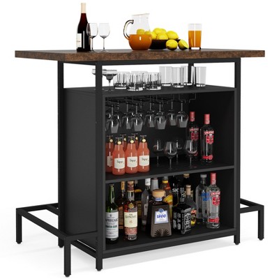 Tribesigns Industrial 3-Tier Liquor Bar Table