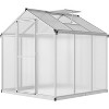 Sturdy Greenhouse, 6.25'x8' Shatterproof Polycarbonate with Large 24"x23" Roof Vent, Easy Setup - 2 of 4