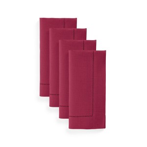 Solino Home Linen Classic Hemstitch Dinner Napkins - 1 of 4