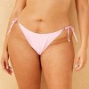 Women's Picot Bow Trim Low-Rise Extra Cheeky Side-Tie Bikini Bottom - Wild Fable™ - 4 of 4