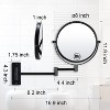 Wall Mounted Magnifying Makeup Mirror with 1X 10X Extendable Arm Double Sided Vanity Mirror - 3 of 4
