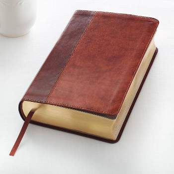 KJV Giant Print Lux-Leather 2-Tone Brown - Large Print (Leather Bound)