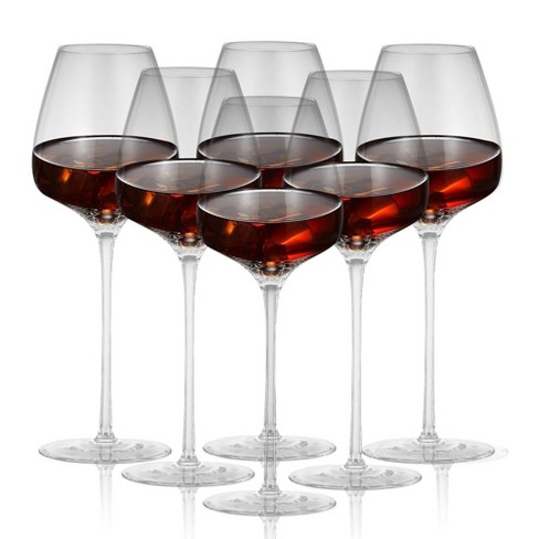 Berkware Stemless Wine Glasses with Silver Rhinestone Design, Set