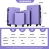 Wooakway luggage 4-piece ABS lightweight suitcase with rotating wheels, 24 inch and 28 inch with TSA lock - 2 of 4