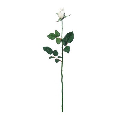 Floral Home 27" White Planters Rose Bud - 12-Piece