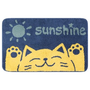 Unique Bargains Bathroom Cute Stylish Soft Absorbent Non-Slip Floor Mat - 1 of 4