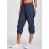 RBX Active Women's Lightweight Quick Drying Capris Adjustable Leg/Inseam Stretch Woven Workout Hiking Cropped Jogger Pants with Pockets - 3 of 4