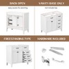 MAYEERTY 36" Bathroom Vanity without Sink Cabinet Base Solid Frame MDF Drawers White - 4 of 4