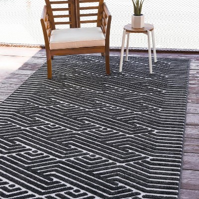 Sabrina Soto Outdoor Hudson Geometric Woven Area Rug