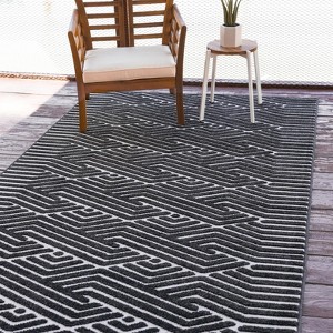 Sabrina Soto Outdoor Hudson Geometric Woven Area Rug - 1 of 4