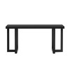 63" Geometric Console Table with Pine Veneer Top,Living Room Rectangle Table with Solid Pine Legs,American Entryway Furniture-Cuddlewood - 3 of 4