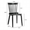 Wooden Dining Chair Set of 2, Spindle High Back Kitchen Side Chairs with 4 Legs for Home Restaurant Apartment - 4 of 4