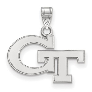 Black Bow Jewelry Sterling Silver Georgia Tech Yellow Jackets NCAA Small Pendant - 1 of 3