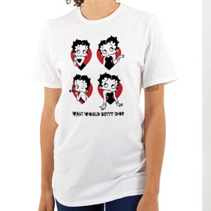 Betty Boop What Would She Hearts Womens Graphic T Shirt Tees Brisco Brands - 1 of 4