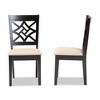 2pc Nicolette Fabric and Wood Dining Chairs Set - Baxton Studio - image 3 of 4