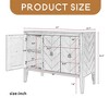 Accent Storage Cabinet with Doors and Adjustable Shelves,Free Standing Buffet Cabinet with Storage,Wooden Sideboard Cabinet - Leovsnove - 3 of 4
