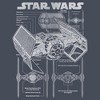 Womens Star Wars TIE Fighter Schematic Racerback Tank - 2 of 4