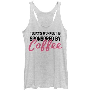 Women's CHIN UP Sponsored by Coffee Racerback Tank Top - 1 of 3