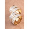 Primrose White Pearl Napkin Rings, Set of 6 - 4 of 4