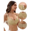 INSPIRE CHIC Women's Nursing Bra Lace V Neck Wirefree Light and Breathable Maternity Bralette - 3 of 4