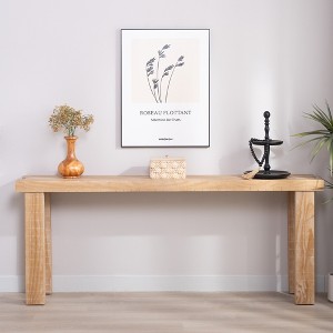 Bella Depot 77" Rustic Natural Wood Console Table Entryway Table - 1 of 4