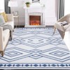 Elegant Geometric Imitation Cashmere Rug, Foldable, Kid & Pet Friendly, Non-Slip Backing, Easy Care for Busy Homes - 2 of 4