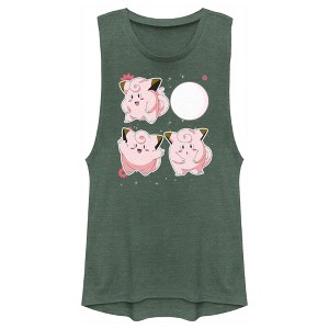 Juniors Womens Pokemon Clefairy Evolution Festival Muscle Tee - 1 of 4
