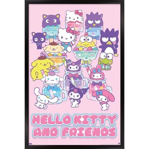 Trends International Hello Kitty and Friends: 24 Summer Fresh - Group Framed Wall Poster Prints - 1 of 4