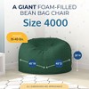 Ultimate Sack 4ft Bean Bag Chair, Oversized Comfortable Indoor Floor Lounger, Giant Foam-Filled Furniture for Relaxing, Hunter Suede - 3 of 4
