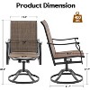 Lirago 2-Piece Outdoor Swivel Dining Chair Set-Textilene Fabric Armchair with Metal Frame Weather-Resistant and Ergonomic for Patio or Yard - 2 of 4