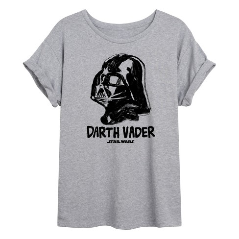 Women's - Star Wars - Sketch Darth Vader Oversized Graphic T-Shirt - image 1 of 4