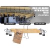 USTECH Wood Like Eco-Friendly Hanger with Wood Bar Finish | Non-Slip Adjustable Clips Pants, Shirts, & Skirt Hangers | 10 Pack - 2 of 4
