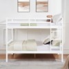 AZL1 Life Concept Beds Full Bunk Bed Elevated Guardrails Versatile Functionality Enhanced Bed Frame Design for Kids, White, 78.35"*59.06"*61.81" - 2 of 4