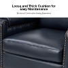Hellmuth Genuine Leather Armchair Set of 2  with Removable Cushion
and Nailhead Trims| HULALA HOME - 4 of 4