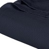 HomeRoots 50" X 60" Navy Blue Cotton Woven Chevron Throw Blanket - 4 of 4