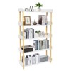 YIYIBYUS 5-Tier Wooden Open Bookcase, Modern Display Bookshelf, Tall Book Shelf - 2 of 4