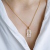 Queen of Wands Tarot Pendant Necklace in Gold, Rose Gold, Silver - Honeycat - 2 of 4