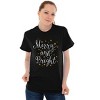 Christmas Merry and Bright Star Womens Graphic T Shirt Tees Brisco Brands - 4 of 4