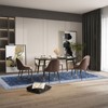 Washable Vintage Floral Rug Non Slip Low Pile Rug Soft Retro Throw Floor Cover Foldable Indoor Carpet for Living Room Bedroom Playroom Nursery - 2 of 4