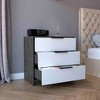 NicBex 3 Single Drawers Dresser,Minimalist Dressers with Wooden Wide top,Chest of Dressers for Bedroom,Living Room ,Entryway,Hallway,Multicolor - 2 of 4