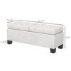 46" Storage Ottoman Bench, Upholstered End of Bed Bench with Steel Frame, Button Tufted Storage Bench with Safety Hinges for Living Room, Entryway - 3 of 4