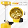 Portable Waste Oil Drain Container, Industrial Fluid Drain Tank with Wheels and Adjustable Funnel Height - 4 of 4