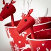 15.5"H & 18"H Sullivans Christmas Embellished Red Reindeer Pots Set of 2, Indoor Christmas Decor - 2 of 3